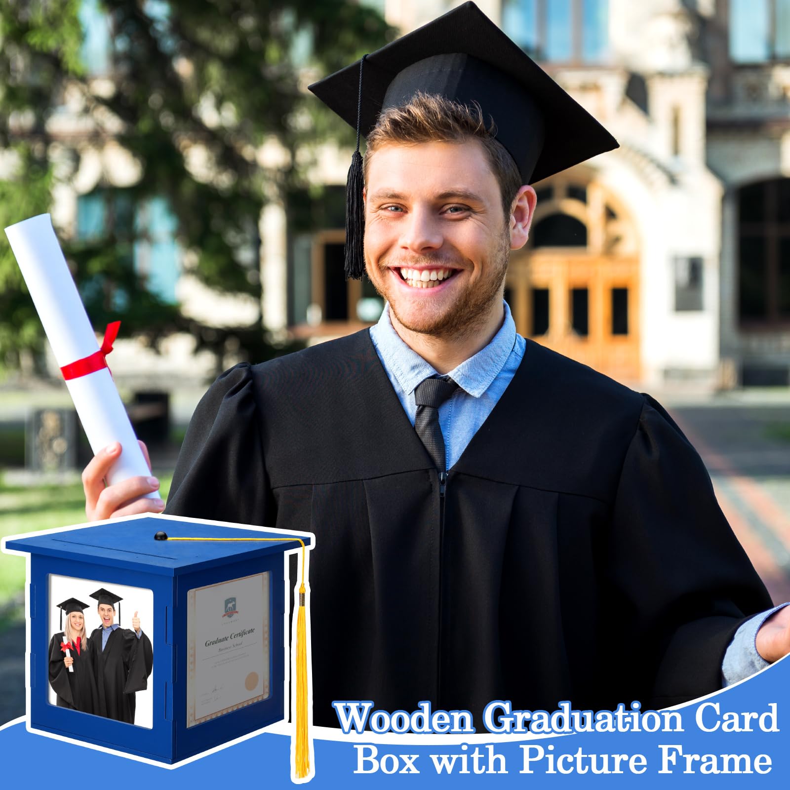Amazon.com: Menkxi 2026 Wooden Graduation Card Box Holder for